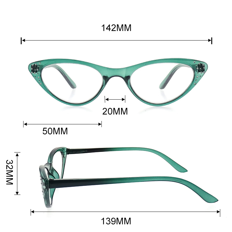 Moda de encargo logo triángulo lectura gafas LR-P6346
