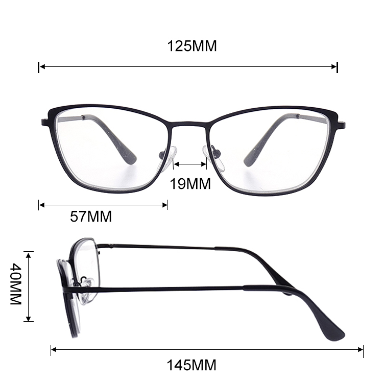 Gafas de lectura multifocales progresivas de metal rectangulares de diseño LR-M1631