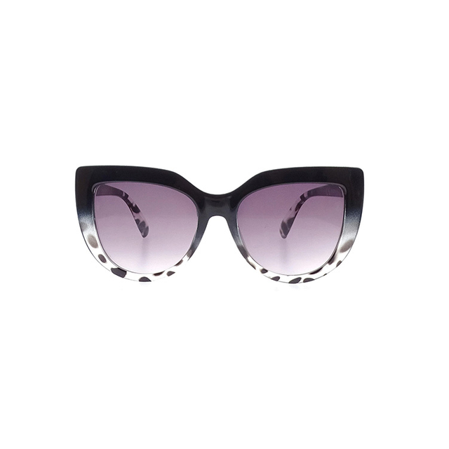 Gafas de sol de moda con patrón de vaca de plástico ULTRAVIOLETA de moda con logotipo a granel LS-P1041