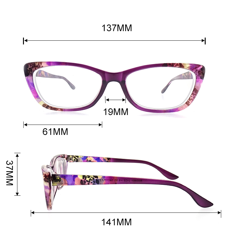 Nueva venta al por mayor ojo de gato mujer dama moda gafas de lectura LR-P5709