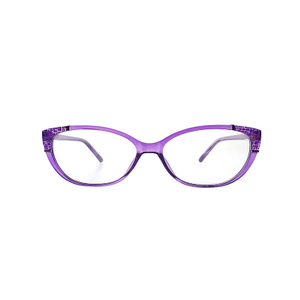 Color púrpura Lady Cat Eye Óptica personal Gafas de lectura LR-P5816
