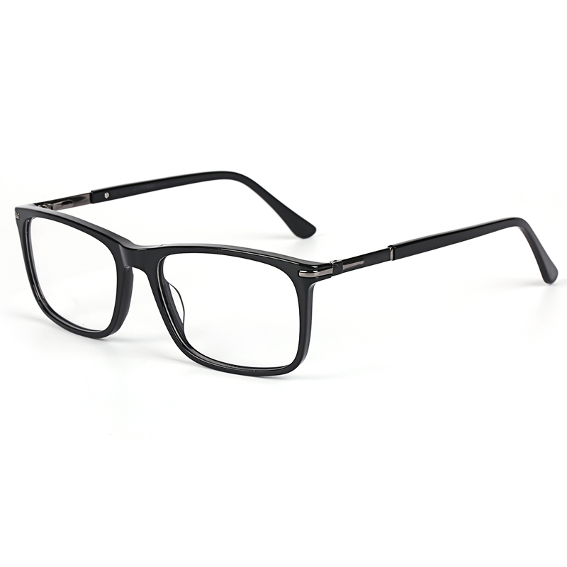 Marcos de gafas ópticas de acetato transparente con logotipo personalizado de gafas cuadradas de moda EM2915