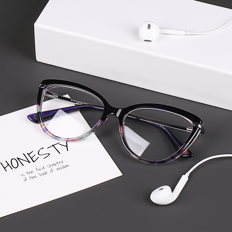 Marcos de gafas ópticas de acetato de ordenador con receta de moda con logotipo personalizado de nuevo diseño EM2913