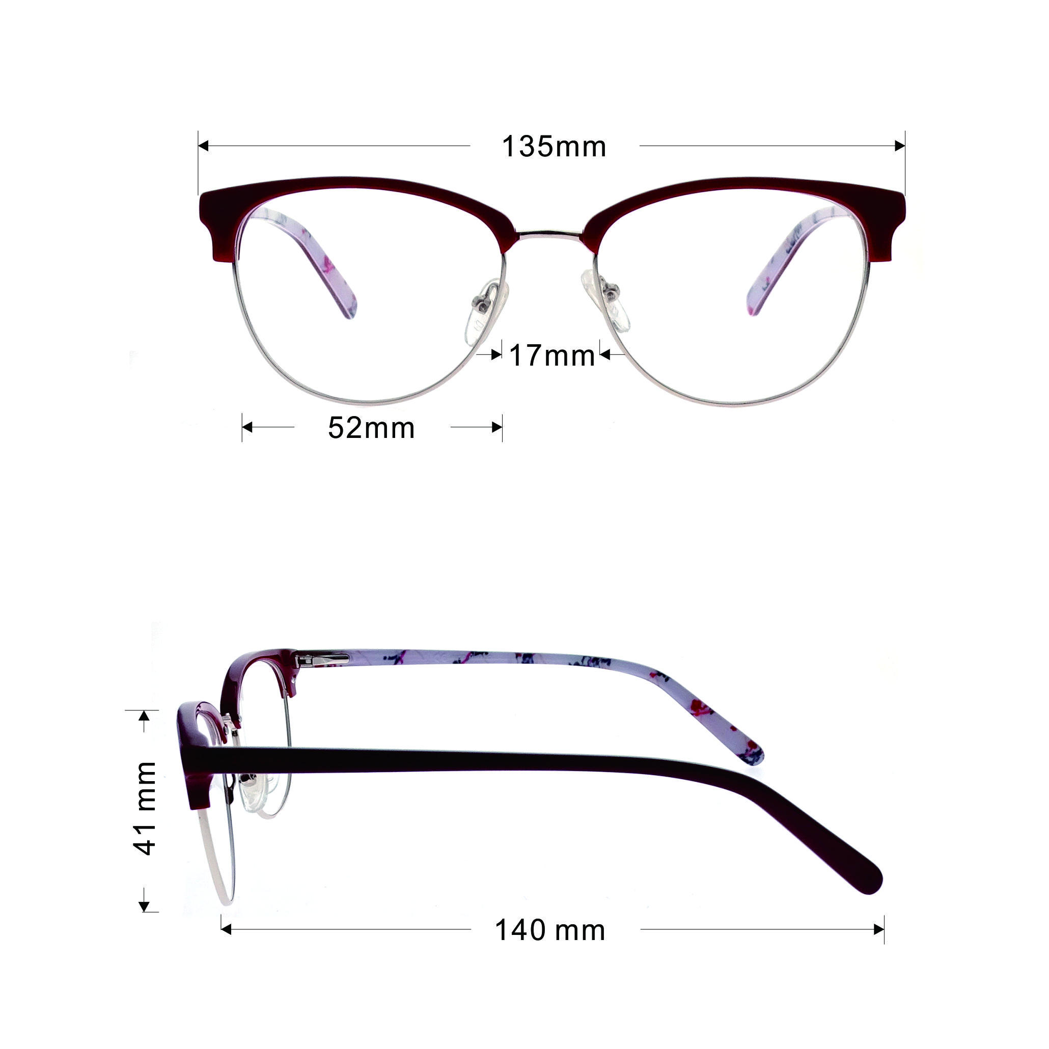 Marco de acetato de vidrios Unisex Frames ópticos al por mayor LO-B592